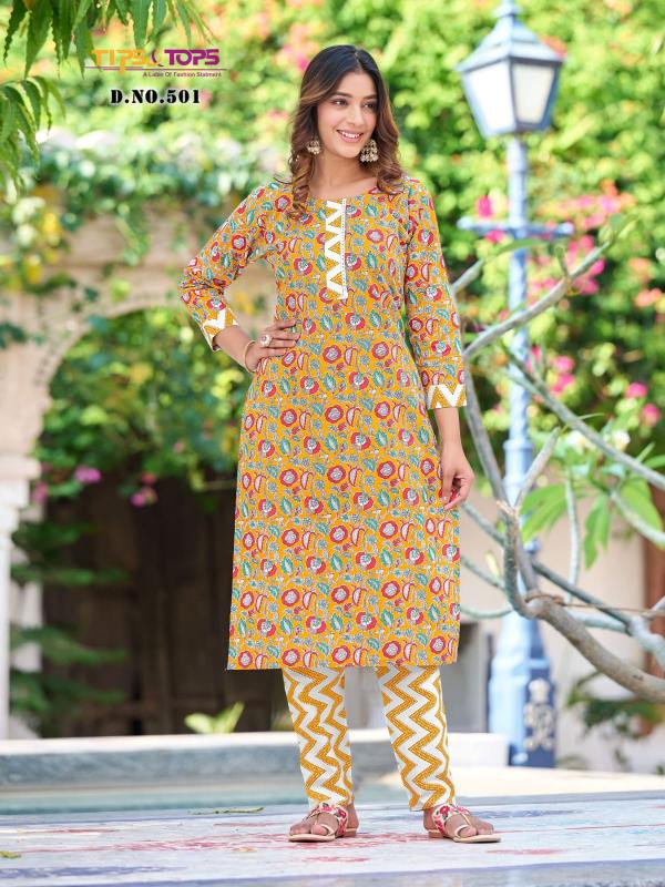 Tips And Tops Cotton Candy Vol 5 Summer Kurti With Bottom Collection